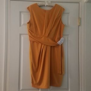 NWT London Dress Co. Gold Dress, sz 14